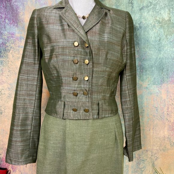📌Carrie Hutton Elegant fitted Dress with Jacket - Picture 3 of 16